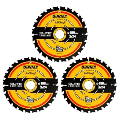 Image of DEWALT DT10399 QZ Circular saw blades 3 piece pack 190 x 30