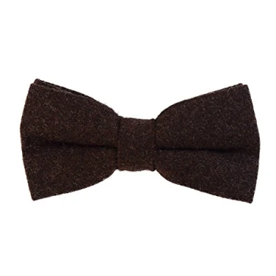 Image of DonDon Men’s cotton bow tie 4.72 x 2.36 12 6 cm already tied and completely adjustable dark bown