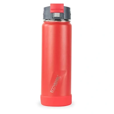 Image of EcoVessel &#039;s Perk 20oz (591ml) Vacuum Insulated Drinking Bottle, Jazz Red,