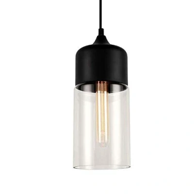 Image of Mengjay Retro Pendant Light Industrial Kitchen Ceiling Lights with Adjustable cable Clear Glass Hanging Lamp for E27 Edison Bulbs