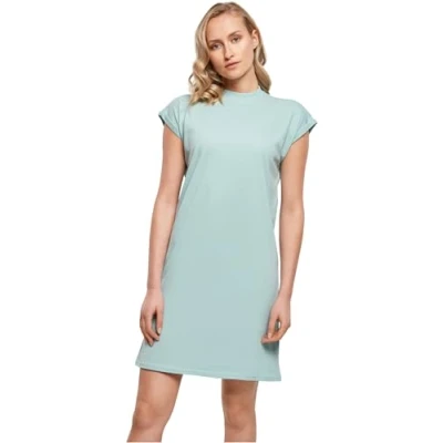 Image of Build Your Brand Women&#039;s Ladies Turtle Extended Shoulder Dress Casual, Bluemint, XXL