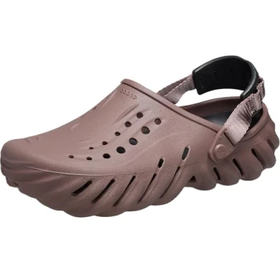 Image of Crocs ECHO Unisex Mules, Size: M7/W8, Truffle Synthetics