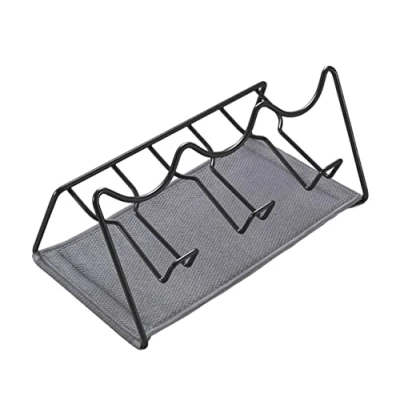 Image of Metaltex Grey Metal Bottle Drainer for 3