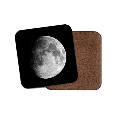 Image of 1 x The Moon Cork Backed Drinks Coaster Space Planets Solar System Fun #8939