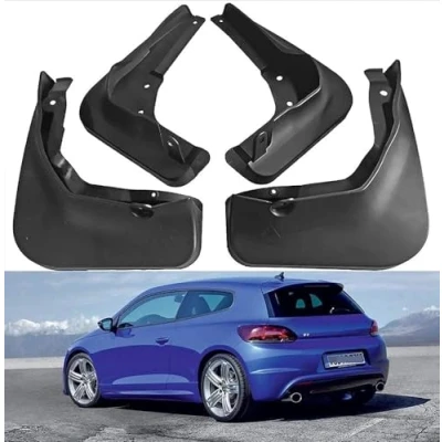 Image of 4 Pcs Car Mud Flaps Splash Guards For Scirocco MK3 3rd 2009 2010 2011 2012 2013 2014 2015 2016 2017, Front Rear Mudflaps Flap Mudguards Wheel Protection Accessories