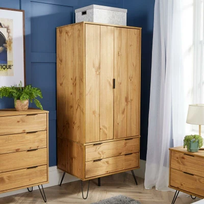 Image of Core Products Augusta Pine 2 Door, Drawer Wardrobe