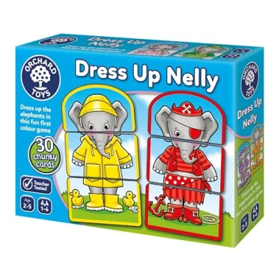 Image of Orchard Toys Dress Up Nelly Educational Kids Games for Sorting, Colour Matching and Memory Game, First Card Game Learning Colours &amp; Outfits, Baby Flash Cards Boys Girls Toddlers Age 2+