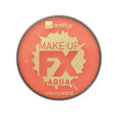 Image of Smiffys Make Up FX, Orange Aqua Face and Body Paint, 16ml, Water Based, Cosmetics Disguises Fancy Dress, Cosmetic Dress &amp; Disguises.