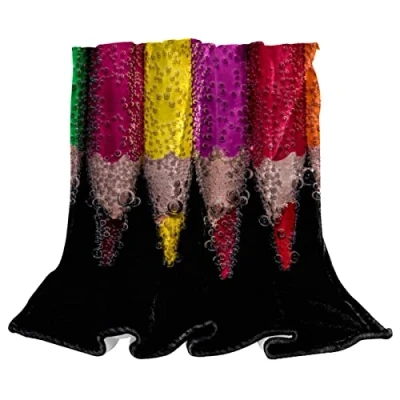 Image of Fleece Throw Blanket for Couch Lightweight Plush Fuzzy Beaded
