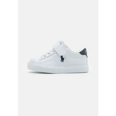 Image of Polo Ralph Lauren Theron Unisex Trainers for kids, Size: 1, White/navy Pu