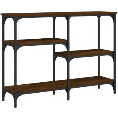 Image of vidaXL Console Table Brown Oak 102x29x75 cm Engineered Wood