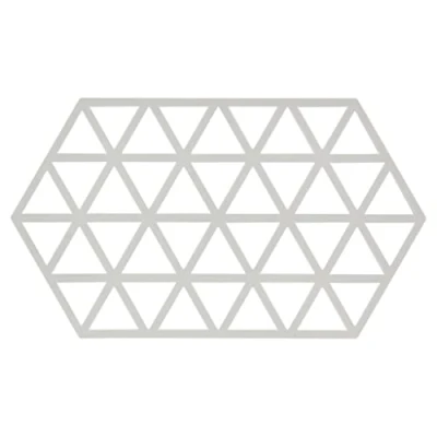 Image of Zone Denmark Trivet Triangles Warm Grey 24 x 14 cm