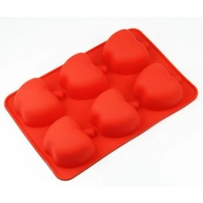 Image of Allforhome 6 Apples Muffin Cups Handmade Soap Moulds Biscuit Chocolate Silicone Cake Baking Pan