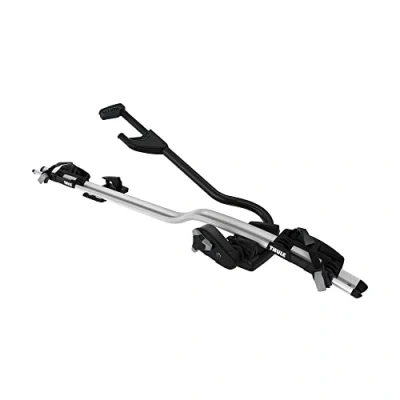 Image of Thule 598 ProRide Locking Upright Silver Bike Roof Rack Aluminium