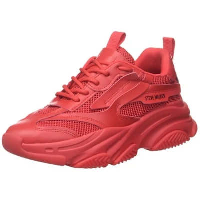 Image of Steve Madden Women&#039;s Possession Sneaker, Red, 5 UK