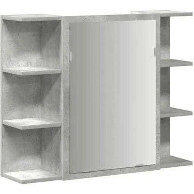 Image of vidaXL Bathroom Mirror Cabinet Concrete Grey 80x20.5x64 cm Engineered Wood