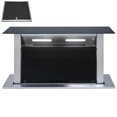 Image of SIA DD60BL 60cm Black Touch Control Downdraft Cooker Hood Extractor Fan &amp; Filter