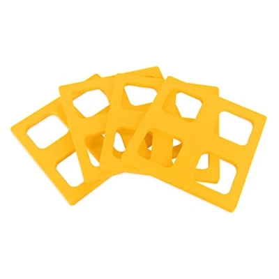 Image of Camco Camper/RV Leveling Block Cap Provides More Stable &amp; Safer Surface for Jacks or Stabilizers Secure 2 Blocks Together 4 Pack (44500)