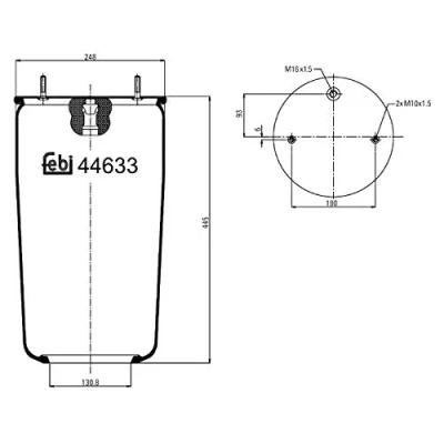 Image of 1079718 Boot, air suspension FEBI BILSTEIN 44633