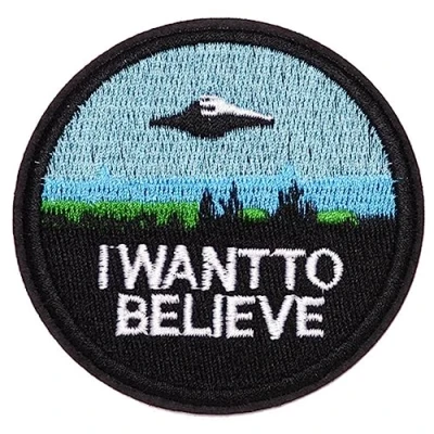Image of 3&quot; X Files I Want To Believe Movie TV Series Embroidered sew on iron patch cosplay transfer COMICS APPLIQUE