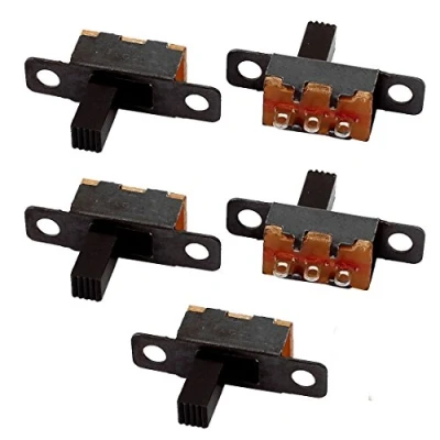 Image of sourcingmap 5Pcs 2 Position 3P SPDT Panel Mount Micro Slide Switch Latching Toggle