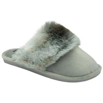 Image of DUNLOP Grey Multi Romily Mule Slippers Ladies (Grey Multi, UK Footwear Size System, Adult, Women, Numeric, Medium, 8)