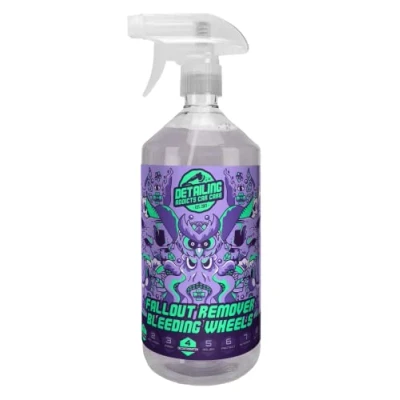 Image of Detailing Addicts Car Care Fallout Remover Bleeding Wheels 1L pH Neutral Reactive Formula Targets Iron, brake dust and Airborne Contaminants