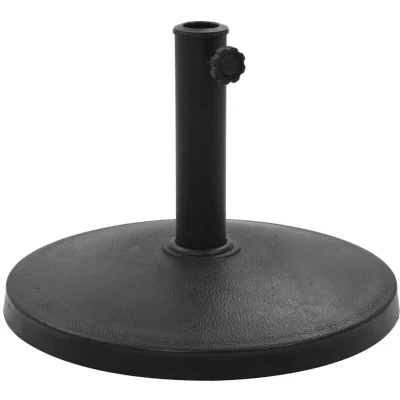 Image of vidaXL Parasol Base Round Polyresin 10 kg Black