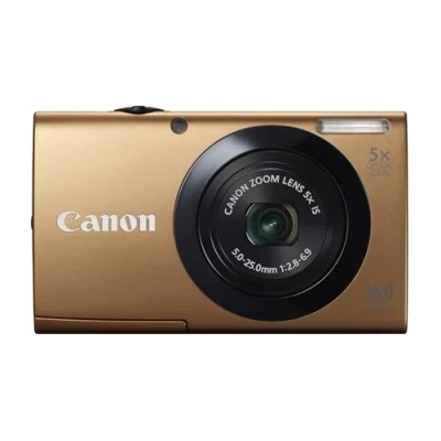 Image of Canon PowerShot A3400 IS 16.0 MP Digital Camera with 5x Optical Image Stabilized Zoom 28mm Wide Angle Lens 720p HD and 3.0 Inch Touch Panel LCD Gold (Renewed)