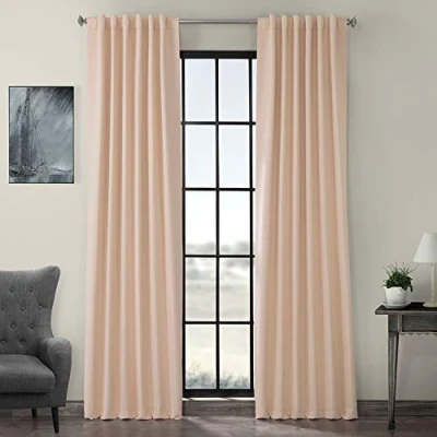 Image of HPD Half Price Drapes Curtain For Room Darkening 50 X 84 (1 Panel), BOCH 141314 84, Bellini Peach