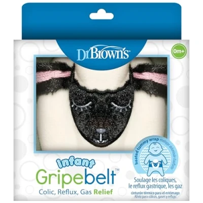 Image of Dr. Brown&#039;s Infant Gripebelt for Colic Relief, Heated Tummy Wrap, Baby Swaddling Belt Gas Natural Relief Upset Stomach in Babies and Toddlers, Lamb,0 3m