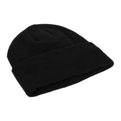 Image of Blackrock Black Woolly Beanie Hat with Thinsulate Lining for Maximum Warmth