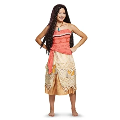 Image of DISGUISE 14238N Moana Deluxe Adult Costume Sized, Pink, S