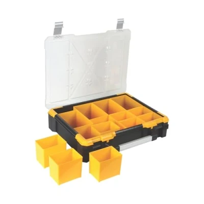 Image of Perel OSC19 19 Inch Plastic Storage Case with Removable Bins
