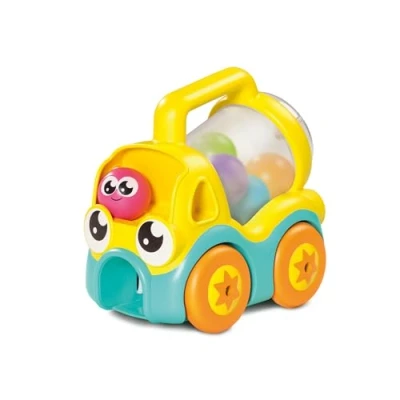 Image of TOMY Toomies Pic and Pop Truck Push Along Toy Ball Popper with Spinning Barrel Fun Cause Effect Toys Toddler for 18 Month Old Plus