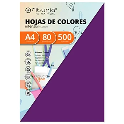 Image of Pack of 500 Sheets Purple A4 80g