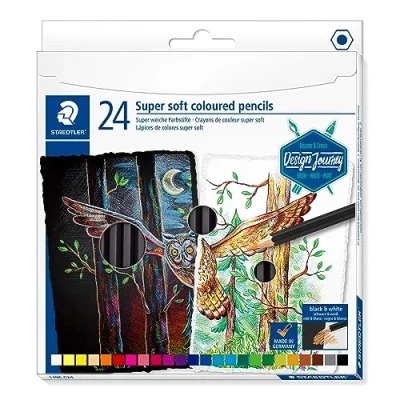 Image of Staedtler 149C C24 ST Super Soft Colouring Pencils, Multicoloured