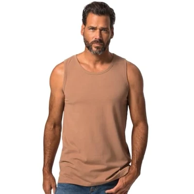 Image of JP 1880 Men&#039;s Tanktop T Shirts, Light Brown, XXL
