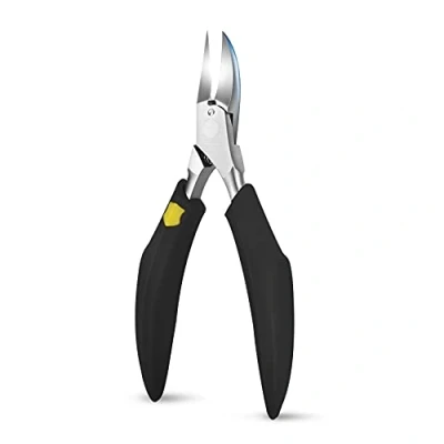Image of JeoPoom Toenail Clippers, Professional Thick Ingrown Toe Nail Large Clippers for Hard Nails, Super Sharp Curved Blade Grooming Tool(Black)
