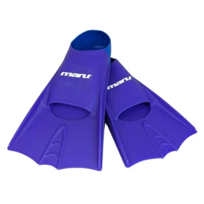 Image of Maru Training Fins, Silicone Swimming Flippers for Stronger, Faster Kick with Greater Propulsion, Used Training, Unisex Fins Adults and Kids (Purple/Blue, Size 9/11 44/46)