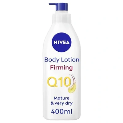 Image of NIVEA Q10 60+ Mature Skin Body Lotion (400ml), Nourishing Firming Cream with and Argan Oil, Moisturising for Ageing
