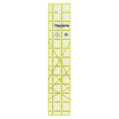 Image of Omnigrip quilter ruler, non slip Rectangular 2 ½ &quot;x 12 ½&quot; original version