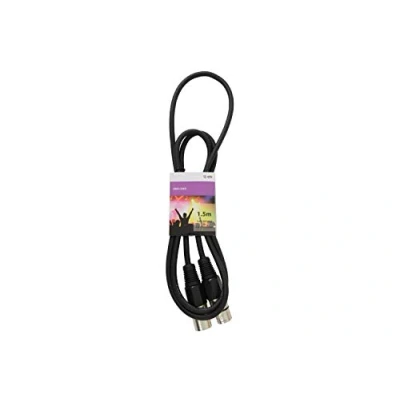 Image of QTX 1.5m 3 pin XLR DMX Flexible Extension Cable Stage Lighting Theatre Patch DJ