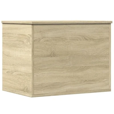 Image of vidaXL Engineered Wood Storage Box Multipurpose Sonoma Oak Chest for Organizing Toys/Clothing, Gas Lift Top, 60x42x46cm