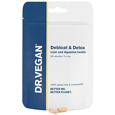 Image of DR.VEGAN Debloat &amp; Detox Bloating, Digestion, Liver Support Vitamins Supplements 60 Capsules 30 Day Supply