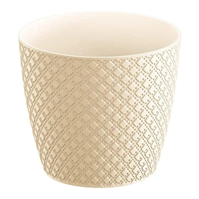Image of Prosperplast Orient Oriental Cream Plastic Plant Pot