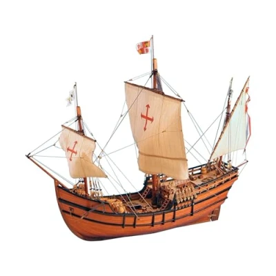 Image of Artesanía Latina 22412. Wooden Ship Model Spaniard Caravel Discovery of America La Pinta 1:65 Scale. Modeling Kit to Be Built