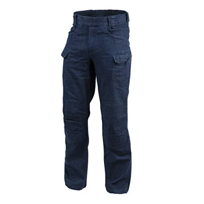 Image of Helikon Tex Men UTP Urban Tactical Pants, Denim Stretch Fabric, Marine Blue Waist 38 Length 32