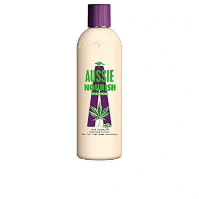 Image of Aussie Nourish Shampoo for Hair That Craves Care, 300 ml, Women&#039;s with Hemp Seed Extract, Seeds, Care Dry Hair,