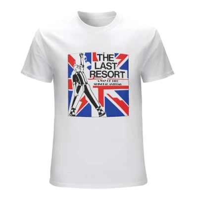 Image of The Last Resort Mens T Shirt Skinheadoipunk White Size S